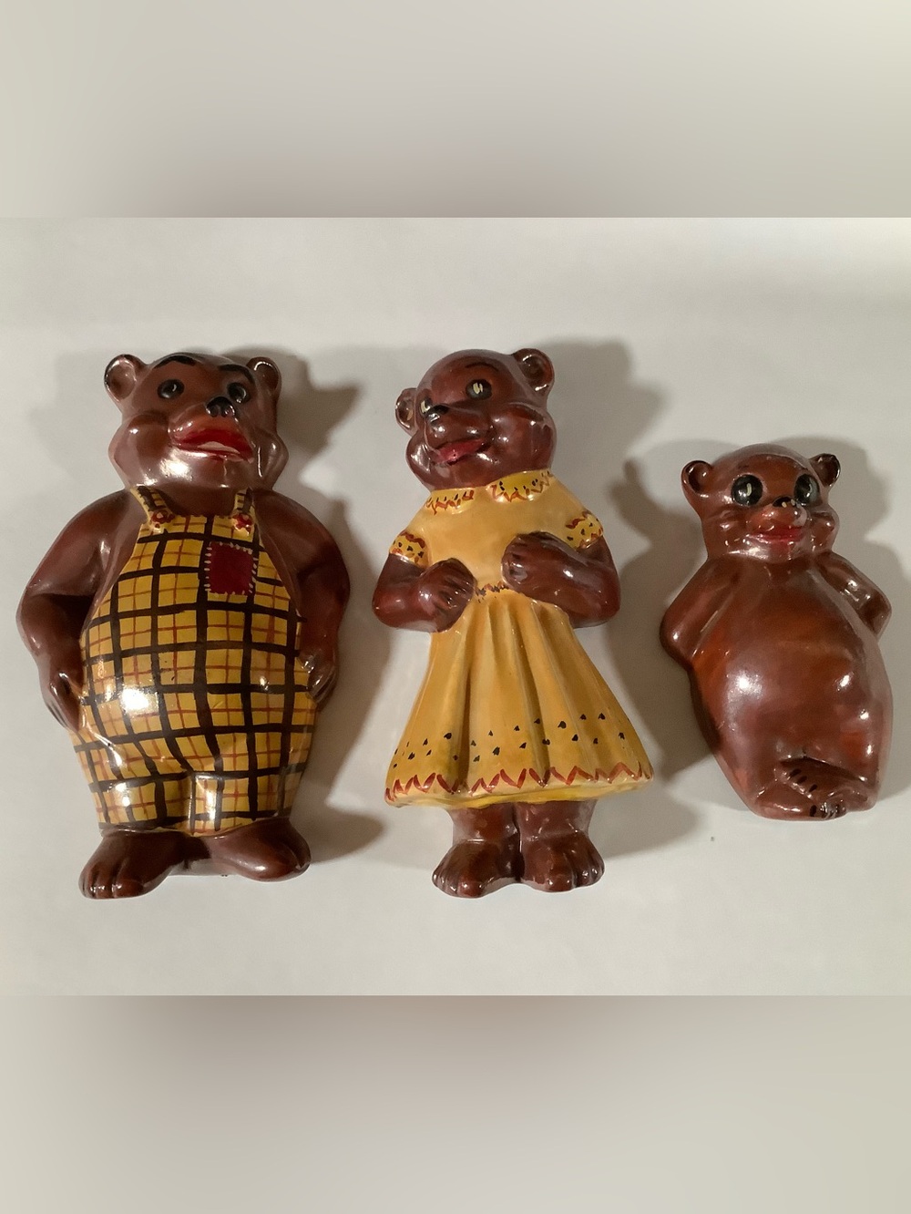 Vintage 1940’s Chalkwear Bear family wall decor
